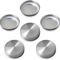 Bouchon à vis en acier inoxydable 304 pour bocal Mason, 70 mm, large ouverture standard, étanche, anti-rayures, sans BPA, avec joint en silicone pour bouteilles