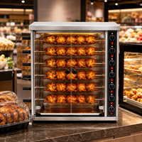 Four à rôtir électrique à 6 niveaux pour poulets rôtis en grande quantité avec porte vitrée