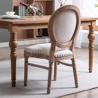 Chaise de salle à manger moderne en bois massif de style européen-américain avec dossier, pour la maison, l'hôtel, le café, ou comme chaise de coiffeuse de chambre.