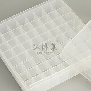 กล่องเก็บหลอดแช่แข็งแบบใส 100 หลุม ยี่ห้อ Hongbolai สำหรับใช้ในห้องปฏิบัติการ - Product Image 2