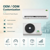 Climatiseur solaire hybride OEM 9000 BTU Mini Split à onduleur AC/DC avec contrôle WiFi pour chambres et appartements