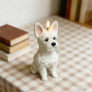 Moule en silicone 3D en forme de chiot West Highland Terrier <span class=keywords><strong>pour</strong></span> bougies, savons, plâtre, résine époxy et créations artistiques DIY - Product Image 6