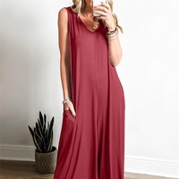 Nouvelle combinaison d'été pour femme, col en V, pantalon large, poches fines, style décontracté