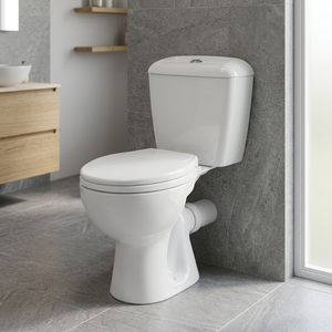 Ensemble WC en céramique de haute qualité, deux pièces, avec siphon en P, double chasse, design européen, pour salle de bain - Product Image 3