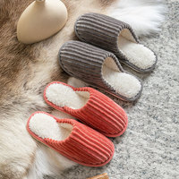 Chaussons Maison d'Hiver Chauds pour Femme, Antidérapants Intérieur en Peluche Automne-Hiver
