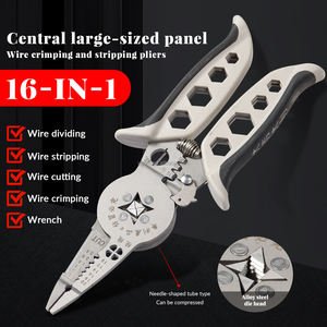 Neues Design Multifunktion ale Elektriker zange Abisolierzange Kabel abisolier ung Crimp streifen Externe Inbus schlüssel Handwerkzeuge - Product Image 2