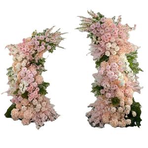 ฉากหลังงานแต่งงาน ดอกไม้ประดิษฐ์ ตกแต่งเวทีงานแต่งงาน ซุ้มดอกไม้รูปแตรสำหรับงานปาร์ตี้ - Product Image 5