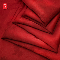 140gsm beau 100% polyester imitation soie satin jacquard tissu pour la fête de mariage en plein air
