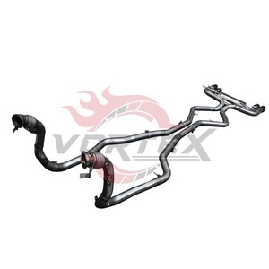 Silenciador Vortex de Acero Inoxidable con Cuatro Salidas Negras y Válvulas, Compatible con BMW F15 X5M X6M 4.4T V8, Ensamblaje de Escape Completo Catback de Ajuste Directo - Product Image 2