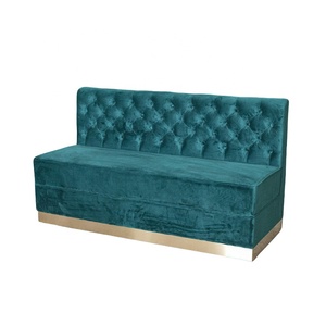 مقاعد مطعم حديثة صفراء في كندا، أريكة طعام خشبية فاخرة للمقاهي ومحلات القهوة - Product Image 2