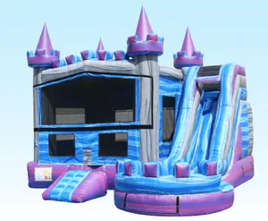 6 Sell Commercial PV Bounce House Water Slide Unicorn Themed Combination Commercial Inflatable Trampoline Party