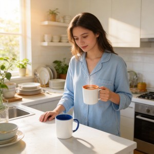 Tazze <span class=keywords><strong>da</strong></span> Caffè in Ceramica per Sublimazione di Grado A, Design Classico, Articoli Regalo Molto Venduti, Smaltate a Colori - Product Image 4