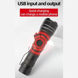 Linterna LED Recargable de Alta Potencia 30W, Aluminio, IP55 Impermeable, Tipo-C USB, Táctica, 1000M de Alcance, Venta al Por Mayor - Product Image 6