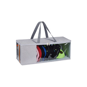 Baseball Cap Storage <b>Box</b> 52x22x21cm Foldable Dustproof Organizer Rectangle Standing Type Closet Accessory - Product Image 2