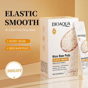 Maschera per il sonno alla polpa di riso cruda, 4ml x 20 pezzi. Sbiancante, illuminante e idratante per la pelle. Migliora la secchezza della pelle - Product Image 3