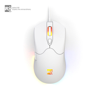 R8 7200DPI Mouse game komputer, Mouse optik kantor senyap berkabel Usb RGB dapat diprogram Pc Mous ergonomis