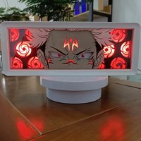 159 Modelos de Póster de Caja de Luz de Anime, Lámpara 3D de Papel Tallado de Dibujos Animados a Batería, Luces Nocturnas LED RGB Coloridas para Dormitorio