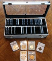 Boîte De Rangement en aluminium pour 50 Universel Pièce Dalle Titulaires PCGS / NGC / Premier / Little Bear Elite Etc