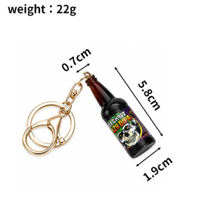Porte-clés en résine de simulation, <span class=keywords><strong>bouteille</strong></span> de bière ou de boisson, mini-pendentif 3D en forme de <span class=keywords><strong>bouteille</strong></span> de boisson - Product Image 6