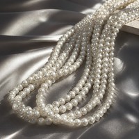 Perle d'eau douce naturelle blanche de qualité supérieure AAA 7-8 mm, lustre élevé, sans défaut, forme ronde, DIY