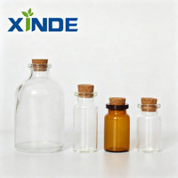Bouteilles en verre transparent XINDE avec bouchons en liège, petits pots en verre pour chocolats, bonbons, cadeaux de fête, mariage, bouteilles à vœux personnalisables