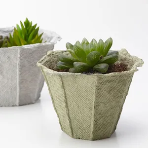 Custom disposable pulp paper mache flower pots planters