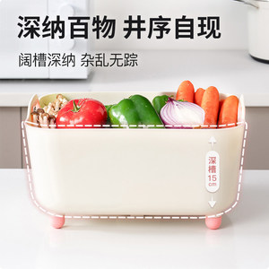 Kitchen Sink Drain Basket Large Plastic Vegetable Washing Basin Food Grade Pet Easy To Clean Fruit And Vegetable Tools - Product Image 3