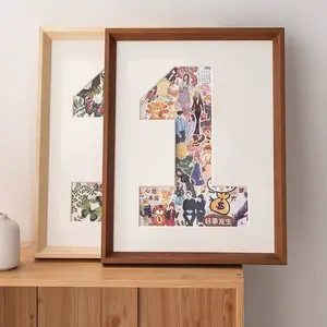 Cornice Portafoto Digitale Trasparente Fai-da-Te, Regalo per Amici, Cornice in Legno per Coppie, Cornice in Resina per Compleanno - Product Image 3