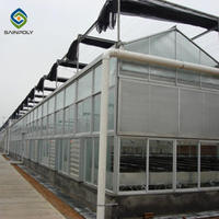 Serre en polycarbonate Venlo, serres hydroponiques pour l'agriculture