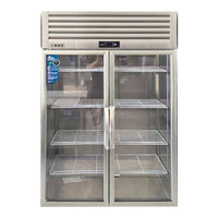 Congélateur vertical en acier inoxydable commercial pour la cuisine des restaurants, stockage des aliments