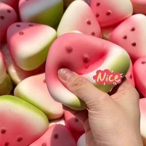 Botu Watermelon Stress Ball - Squishy Toys for Adults Kids, Slow Rising Squeeze Toy, Anti-Anxiety <b>Fidget</b> Sensory Toys - Product Image 3