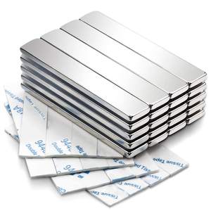 60x10x3mm חזק Neodymium בר בלוק מגנטים עם דו צדדי דבק, נדירה מתכת ארץ Neodymium מגנט - Product Image 1