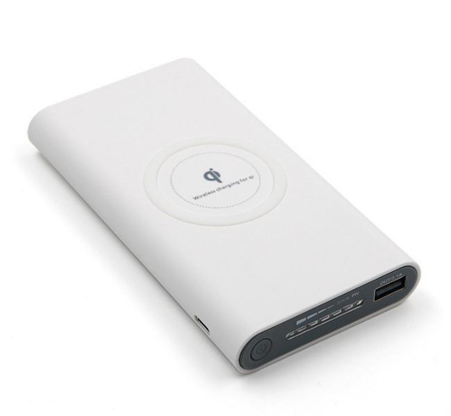 Внешний аккумулятор на 10000 мА · ч, внешний аккумулятор, встроенное Беспроводное зарядное устройство, внешний аккумулятор, портативный внешний аккумулятор QI для зарядки iphone