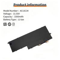 Batterie d'ordinateur portable OEM AC13C34 de haute qualité pour AC ER Aspire V5-122P MS2377 V5-132 E3-111 E3-112 ES1-111M