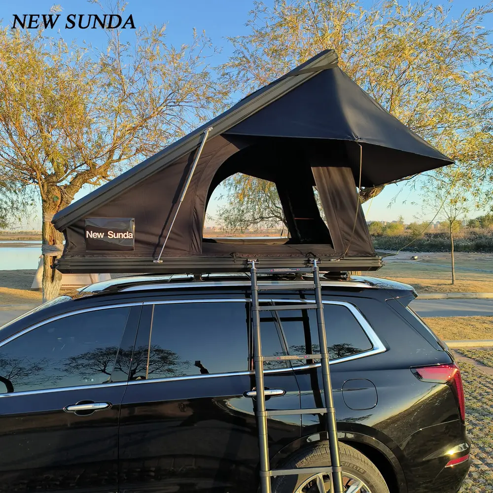 New Sunda Family Camping Outdoor Hardtop Dreieck Zelt Auto Dach Zelt Aluminium Harts chale Auto Dach Zelt