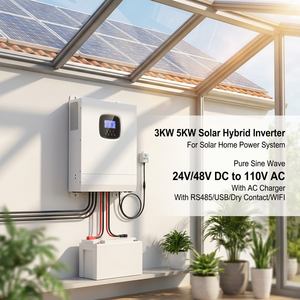 Inversor Solar Híbrido <span class=keywords><strong>SRNE</strong></span> 3KW 5KW 110VAC 24V 48VDC con <span class=keywords><strong>Controlador</strong></span> de Carga Solar <span class=keywords><strong>MPPT</strong></span> de <span class=keywords><strong>60A</strong></span>, Todo en Uno, Fuera de la Red, con WiFi - Product Image 1