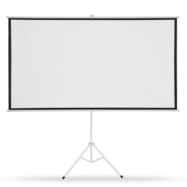 Tripod Stand Portable Projection Screen Support 4K 3D 16:9/4:3 White Glass-Fiber/Plastic Optional