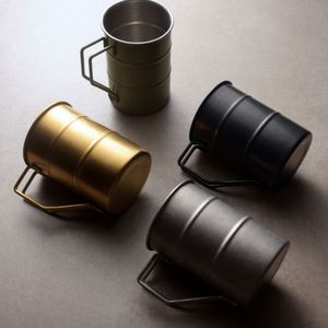 Taza de Agua de Acero Inoxidable 304 para Exteriores, Estilo Industrial Retro, Creativa, para Café, Camping - Product Image 4