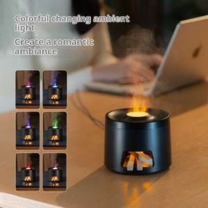 Mini diffuseur de flamme USB en plastique, humidificateur de bureau compact à changement de couleur, 3-en-1, diffuseur d'huiles essentielles pour poêle à bois domestique, garantie 1 an - Product Image 4