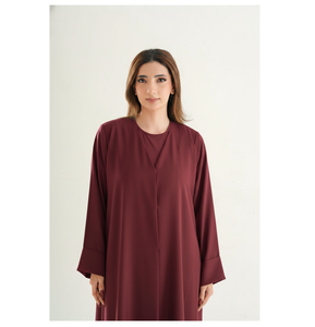 Vestido Abaya Musulmán Clásico para Mujer, Ligero, Transpirable, Estampado, para Uso Diario en Invierno - Product Image 1