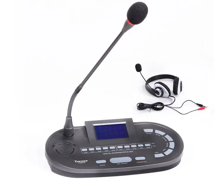 YARMEE Беспроводная аудиоконференционная система, оборудование для синхронного перевода, Цифровая Конференц-система PLL для встреч