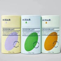 Tube ovale de déodorant push-up en papier kraft naturel biodégradable recyclé