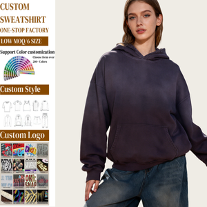 Sudadera con Capucha Extra Grande de Algodón de Lujo de 400 g/m² con Logotipo Personalizado TKAN476, Sudadera con Capucha Vintage Lavada al Ácido de Alta Calidad al por Mayor - Product Image 1