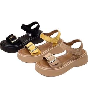 Sandalias de Plataforma para Mujer, Ligeras, Transpirables, Impermeables, Casuales, con Punta Abierta, Correa con Hebilla, Color Sólido, a la Moda - Product Image 1