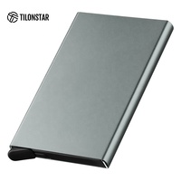 Dompet Kartu Kredit Kustom, Ringkas, Ringan, Berbahan Aluminium, Sistem Pop Up