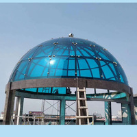 Dôme pour plafond en verre durable de conception moderne de lucarne d'extérieur avec cadre en aluminium Construction métallique fixe