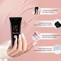 Kit d'ongles en Gel acrylique dur UV professionnel bouteille sans hema de 5kg Poly Gel couche de finition sans hema LED Salon Art CPNP Gel d'extension