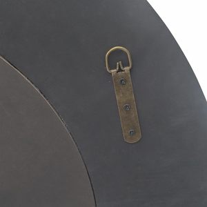 PARISLOFT Round <b>Wood</b> <b>Mirror</b> with Carved <b>Frame</b>, Rustic <b>Large</b> Wall <b>Mirror</b>, Decorative <b>Mirrors</b> for Wall Decor, Living Room, Bedroom - Product Image 3