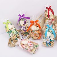 Vente en gros de petits sachets d'aromathérapie pot-pourri de fleurs séchées pour voiture chambre salle de bain-désodorisant à motif végétal pour étal de rue