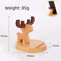 Support de téléphone multifonctionnel en bois massif personnalisable, design animalier, style INS, pour la décoration de la maison, objet de collection pour bureau